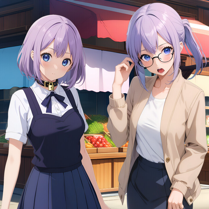 ヨミと母トキ（八百屋）